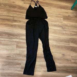 Black tank jumpsuit